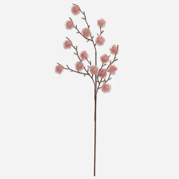 Bungalow DK Pompom Rosy Pink Faux Flower Stem 3 Bungalow DK Pompom Rosy Pink Faux Flower Stem