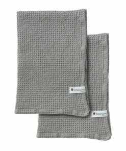 Bungalow DK Organic Kitchen Towel Waffly Stone 50 X 70 Cm S 2 Pcs