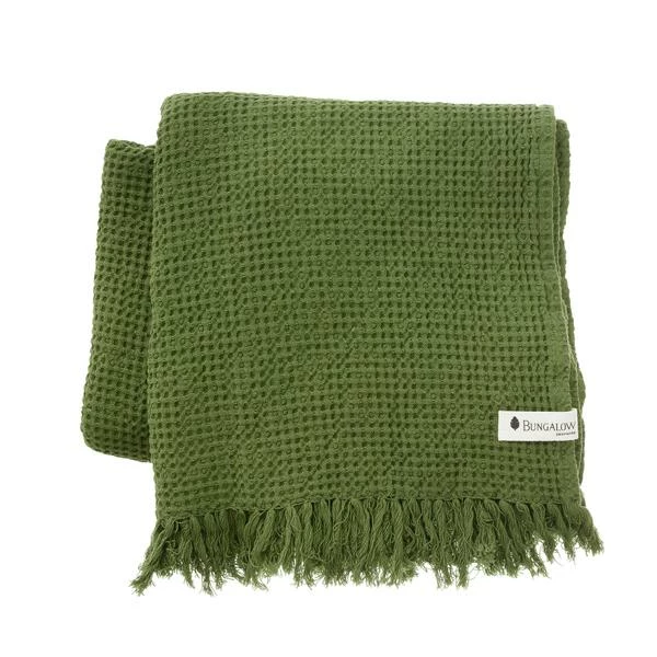 Bungalow DK Forest Green Organic Cotton Waffle Bath Towel 100 X 70 cm 3 Bungalow DK Forest Green Organic Cotton Waffle Bath Towel 100 X 70 cm