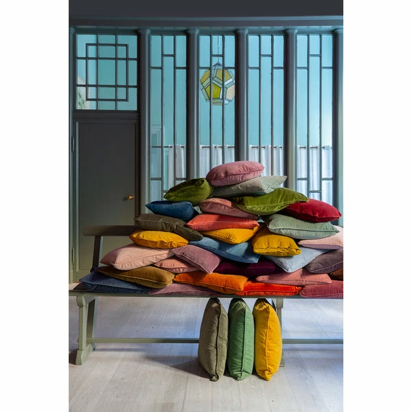 Bungalow DK Atlantic Blue Cotton Velvet Cushion Cover 50 X 50cm 3 Bungalow DK Atlantic Blue Cotton Velvet Cushion Cover 50 X 50cm