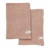 Bungalow DK Nude Pink Organic Cotton Waffle Kitchen Towel, 50 X 70 Cm 2 Bungalow DK Nude Pink Organic Cotton Waffle Kitchen Towel, 50 X 70 Cm