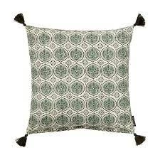 Bungalow DK Kamal Block Printed Cushion Cover - Clover 50cm 5 Bungalow DK Kamal Block Printed Cushion Cover - Clover 50cm