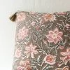 Bungalow DK Monsoon Block Printed Cushion Cover - Ash 50cm 1 Bungalow DK Monsoon Block Printed Cushion Cover - Ash 50cm