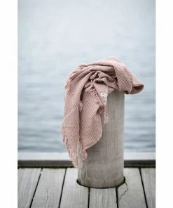 Bungalow DK Powder Pink Organic Cotton Waffle Hand Towel 70 X 120 Cm