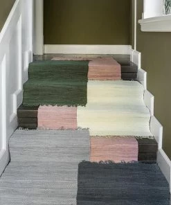 Bungalow DK 100 Cotton Asphalt Grey Chindi Rug 70 X 130 Cm