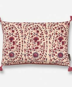 Bungalow DK Kollam Ruby Print Tassel Cushion