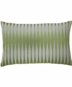 Bungalow DK Embroidered Backgammon Cushion Celadon