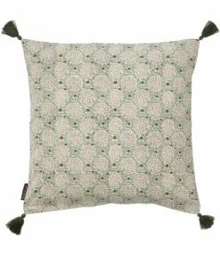 Bungalow DK Cotton Block Printed Cushion 50 X 50cm Bindi Ivy