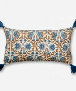 Bungalow DK Deoli Topaz Print Tassel Cushion
