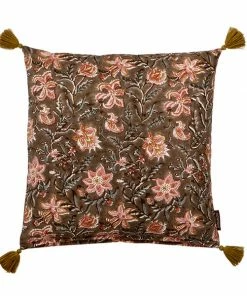 Bungalow DK Monsoon Block Printed Cushion Cover - Ash 50cm 7 Bungalow DK Monsoon Block Printed Cushion Cover - Ash 50cm
