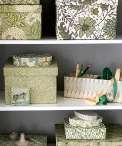 Bungalow DK Upcycled Cotton Handmade Paper Tissue Box - Kollam Seagrass