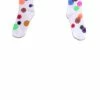starstyling White Multicolour Painted Points Socks