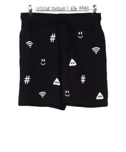 starstyling Black Cotton Internet Shorts