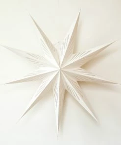 Bungalow DK Vivien Paper Star 80cm White With Cut Out Design