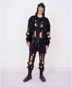 starstyling "Cut House" Bigshirt Black Cotton