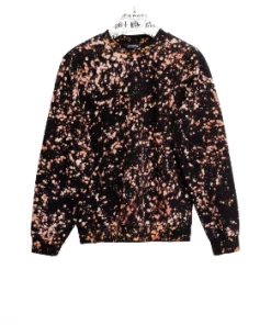 starstyling "Monochlor" Sweater Handpainted Black Cotton