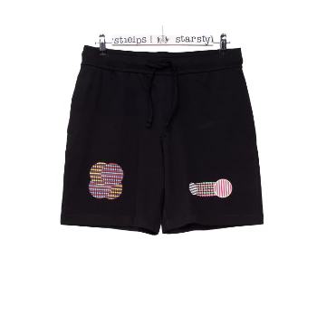 starstyling Black Cotton Molecules Shorts 3 starstyling Black Cotton Molecules Shorts