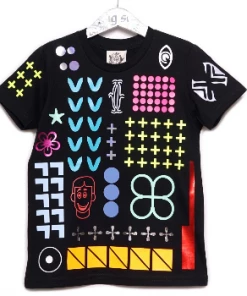 starstyling Black 2 to 6 Years Everything Allover T Shirt