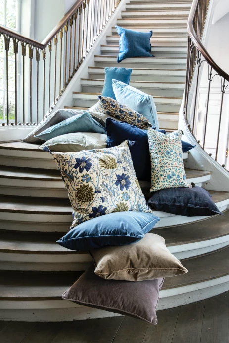 Bungalow DK Velvet Atlantic Blue Cushion 50x50cm 4 Bungalow DK Velvet Atlantic Blue Cushion 50x50cm