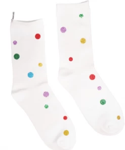 starstyling "Glitter Dots" Socks White Multicolor