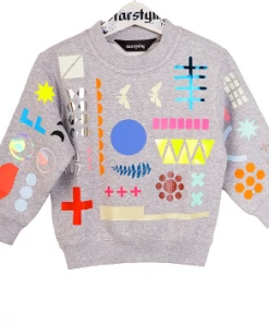 starstyling Grey 3 to 6 Years Everything Allover Sweater