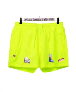 starstyling Neon Yellow Polyester Things Shorts