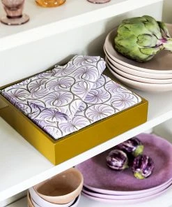 Bungalow DK Lacquer Square Tray Pecan 22,4x22,4x5cm