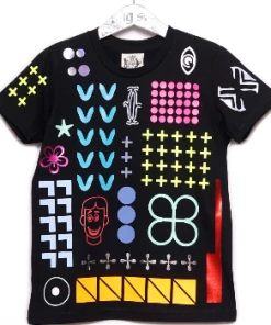 starstyling Black 12 to 14 Years Everything Allover T Shirt