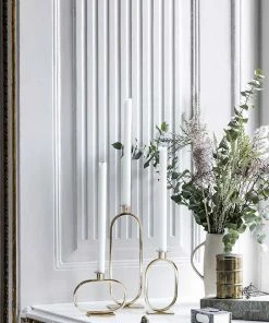 Bungalow DK Candle Holder Metro Ellipse Gold