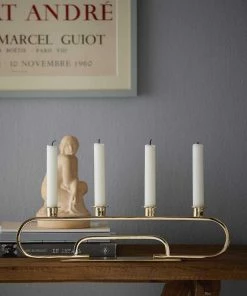 Bungalow DK Candle Holder Metro W/4 Light Gold