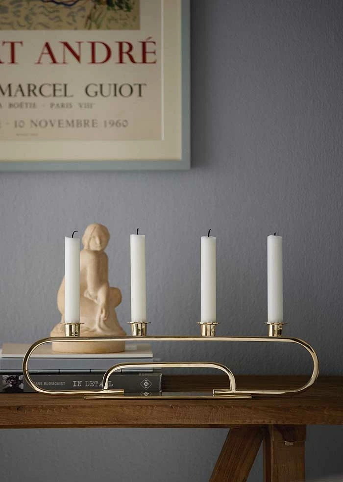 Bungalow DK Candle Holder Metro W/4 Light Gold 4 Bungalow DK Candle Holder Metro W/4 Light Gold