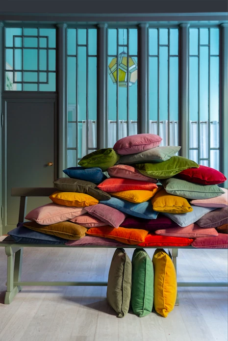 Bungalow DK Velvet Mustard Cushion 50x50cm 4 Bungalow DK Velvet Mustard Cushion 50x50cm