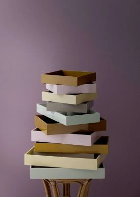 Bungalow DK Lacquer Square Tray Pecan 22,4x22,4x5cm 5 Bungalow DK Lacquer Square Tray Pecan 22,4x22,4x5cm