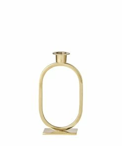 Bungalow DK Candle Holder Metro Standing Ellipse Gold