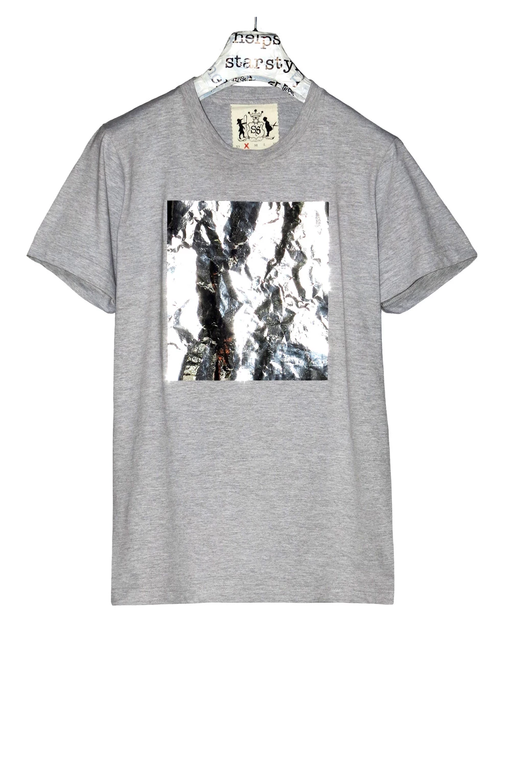 starstyling Sports Grey Silver Mirror Big Square T Shirt 4 starstyling Sports Grey Silver Mirror Big Square T Shirt