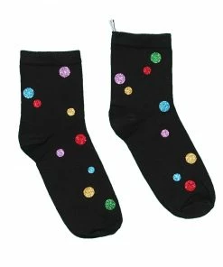 starstyling "Glitter Dots" Socks Black Multicolor