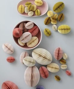 Bungalow DK Paper Deco Egg Swirl Pearl L 1 Pcs