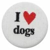 starstyling White I love Dogs Button