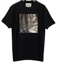 starstyling Black Silver Mirror Big Square T Shirt